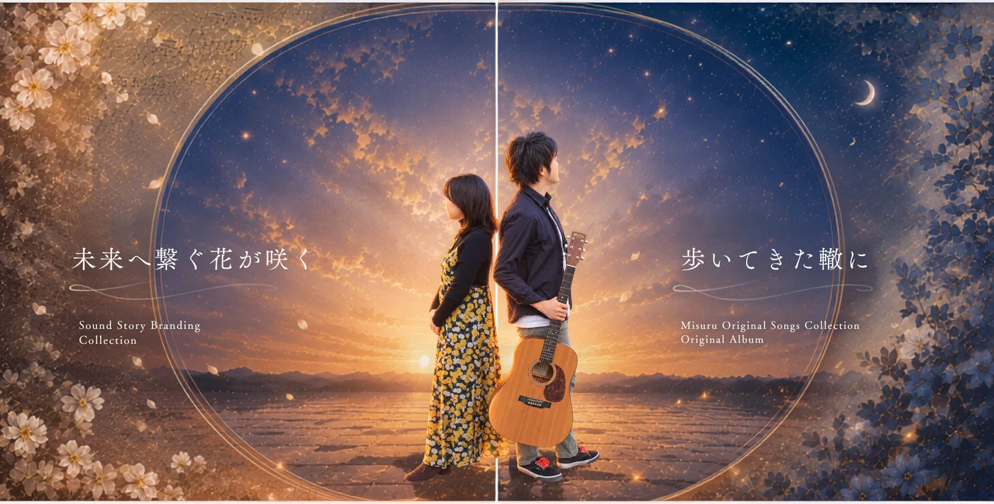 未来へ繋ぐ花が咲く。Hikariの歌詞カード左面